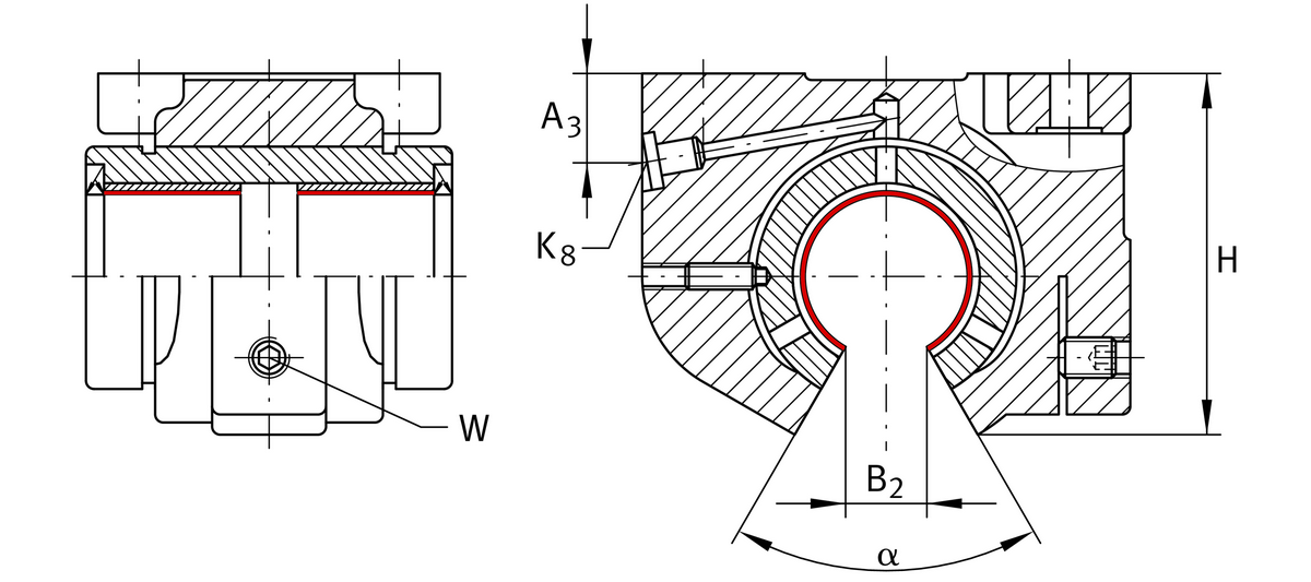 Линейный подшипник скольжения и корпусной узел INA PAGBAO50-PP-AS