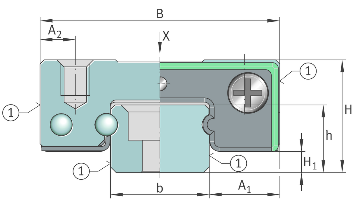 Профильный рельс INA TKDM12X2000-E-EWL-G2