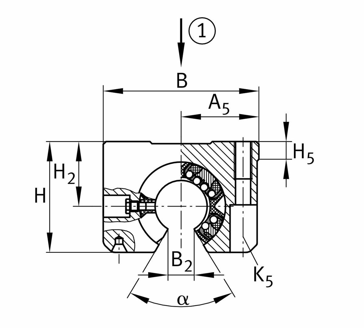 Узел с шарикоподшипником для линейного перемещения INA KTSO16-PP-AS