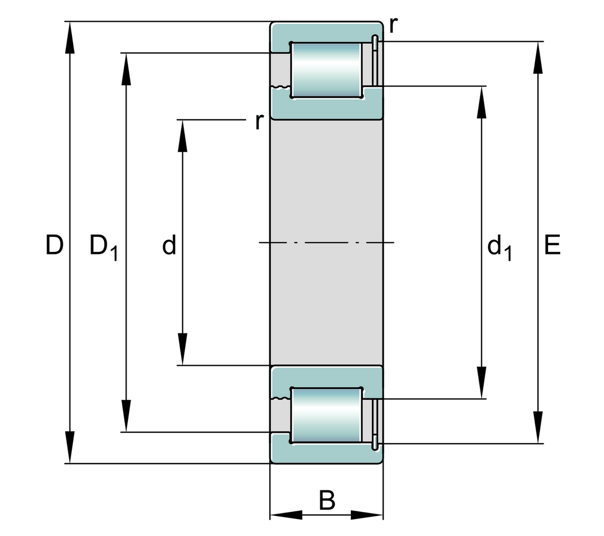 Цилиндрический роликоподшипник INA SL1818/670-E-TB-C4