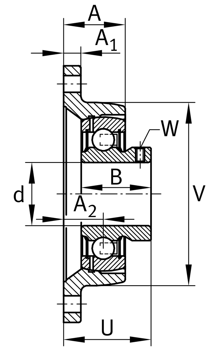 Фланцевый корпус INA PCJTY60-XL-N