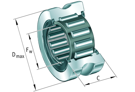 Направляющий ролик INA LFR2204-10-2RSR-RNA