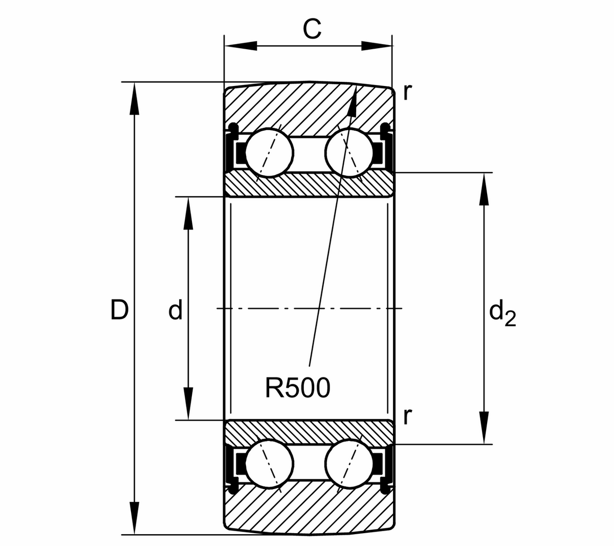 Направляющий ролик INA LR5203-2HRS-TVH-XL