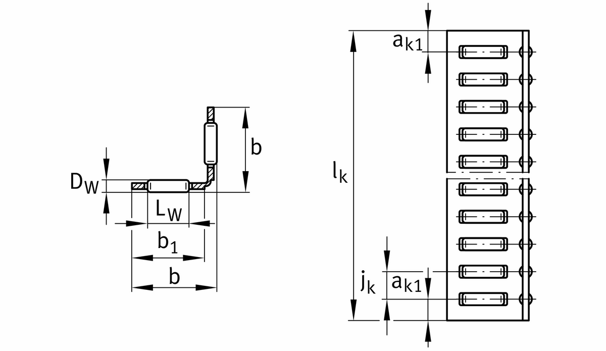 Линейные плоские подшипники INA HW15