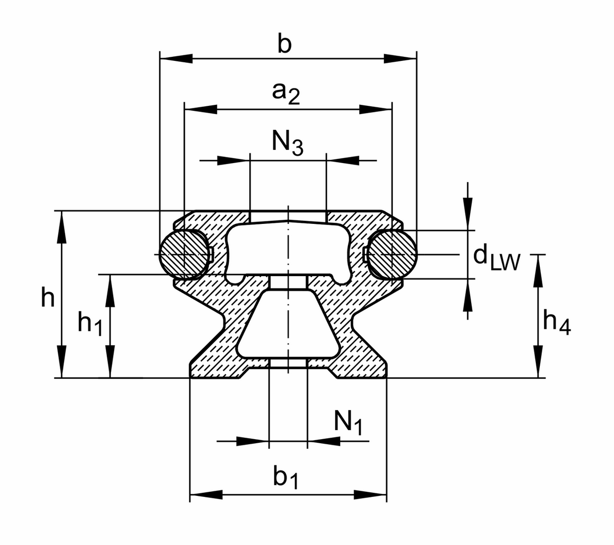 Направляющий рельс INA LFS42-CE
