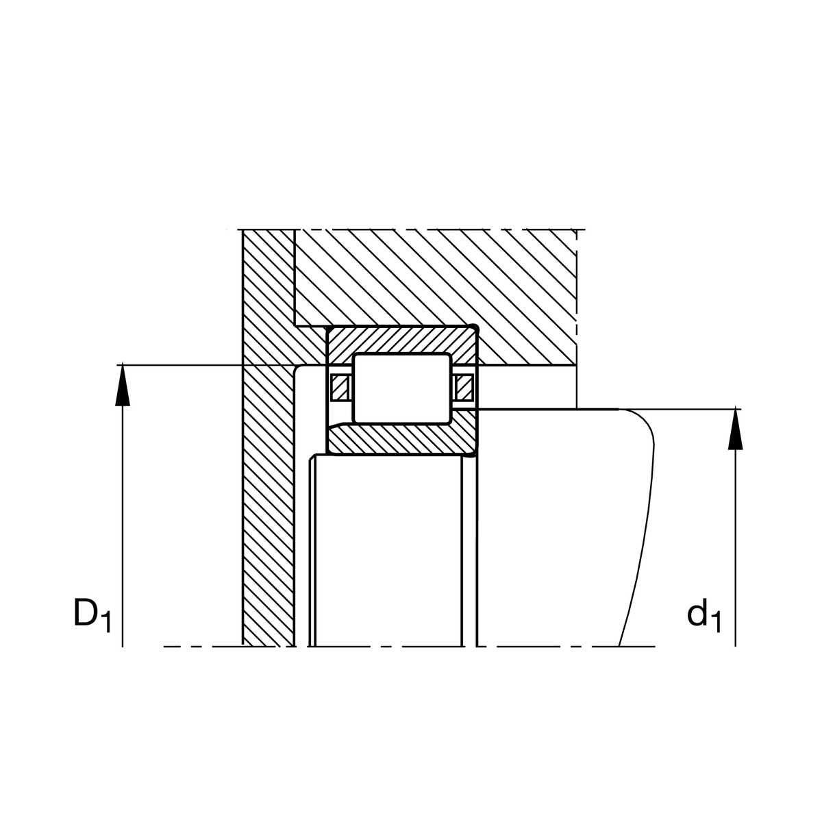 Цилиндрический роликоподшипник INA NJ2314-E-XL-M1-J30PC-C3