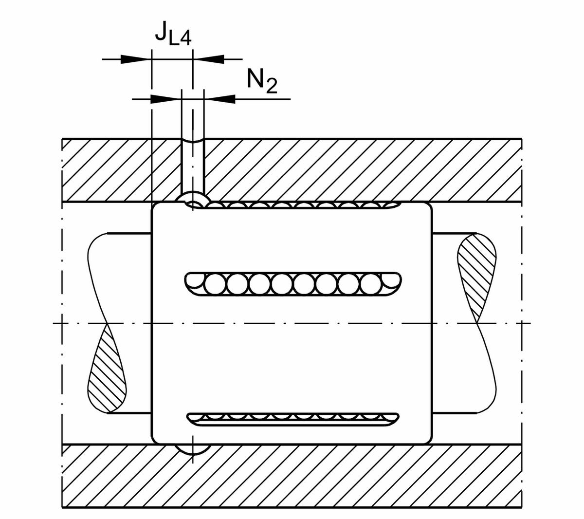 Шарикоподшипник для линейного перемещения INA KH10-PP