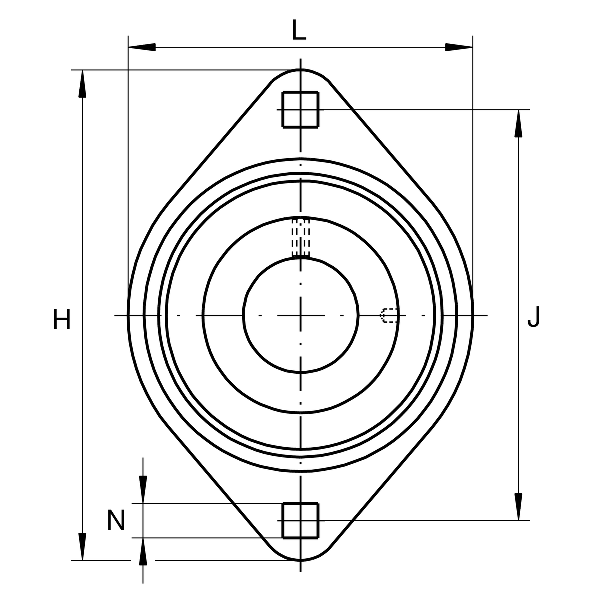 Фланцевый корпус INA RAT15-XL (RAT15)