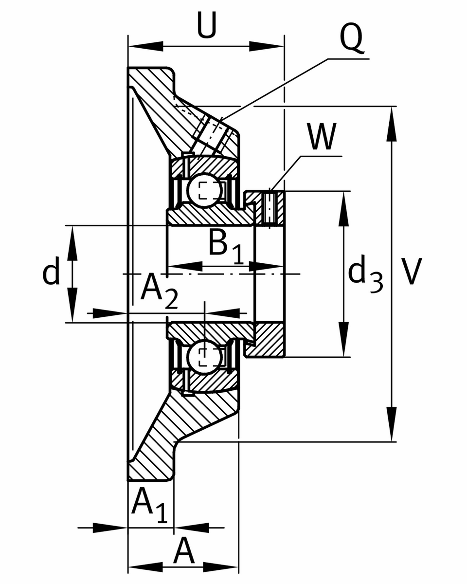 Фланцевый корпус INA PCJ45-XL-FA125