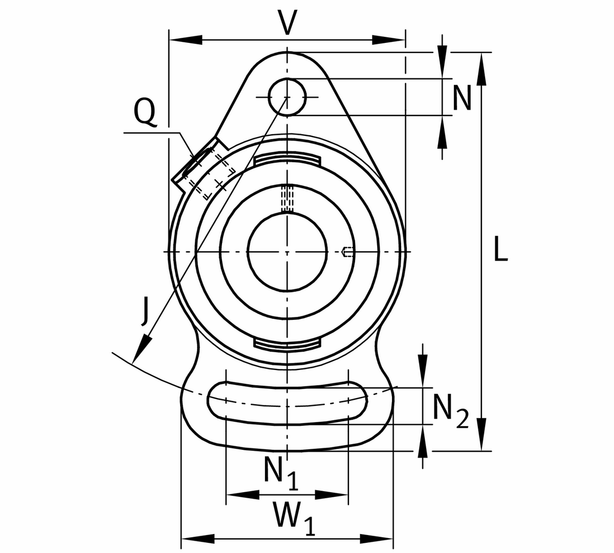 Корпусной узел с закрепляемым подшипником PSFT35-XL (PSFT35)