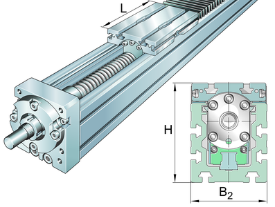 Модуль линейного перемещения INA MKUVE15-160-KGT/10-F-2SPU-N