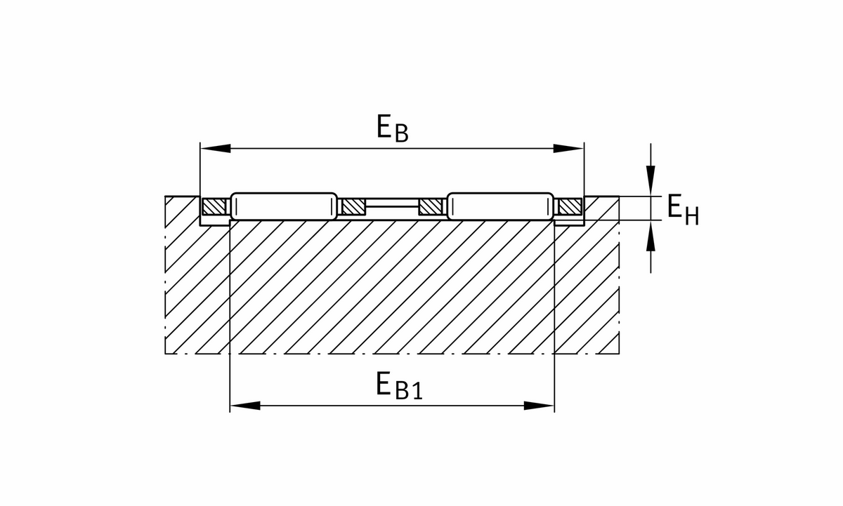 Линейные плоские подшипники INA H44-ZW