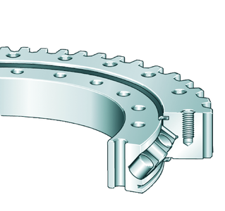 Опорно-поворотное устройство, подшипник с перекрестными роликами, с зубчатым венцом на наружном кольце INA XA120235-N-ZT