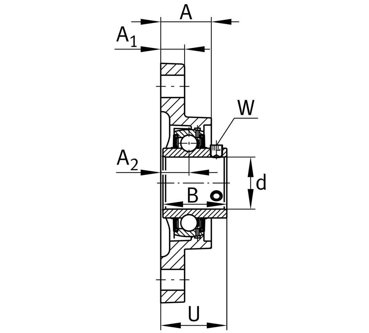 Корпусной узел с закрепляемым подшипником PSFT35-XL (PSFT35)