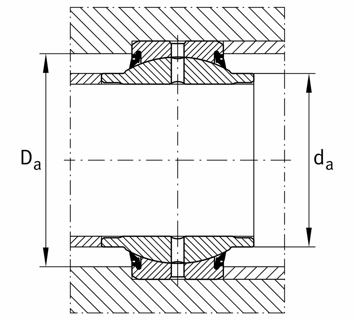 Сферический шарнирный подшипник INA GE20-HO-2RS-E