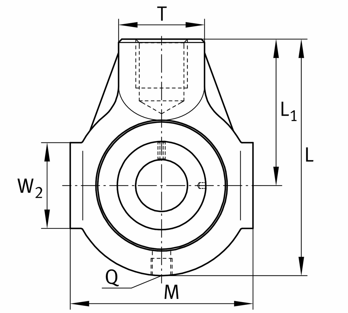 Корпусной узел с закрепляемым подшипником THE30-XL