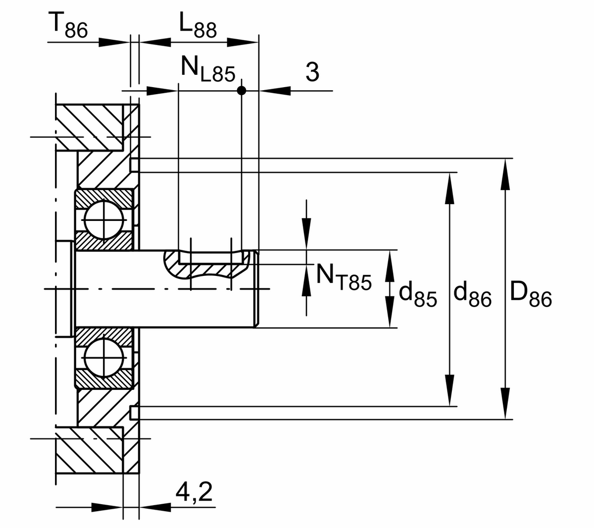 Модуль линейного перемещения INA MLFI50-250-C-LN-ZR-W2-N-FA517.2