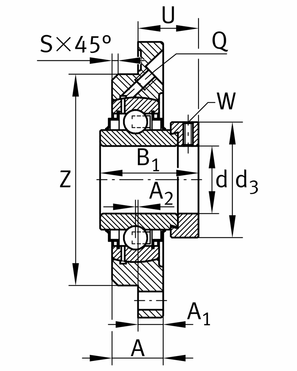 Фланцевый корпус INA RME75-XL (RME75)