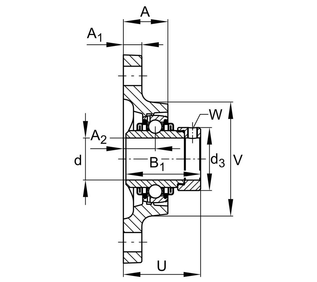 Фланцевый корпус INA LCJT40-N-FA125.8-STP