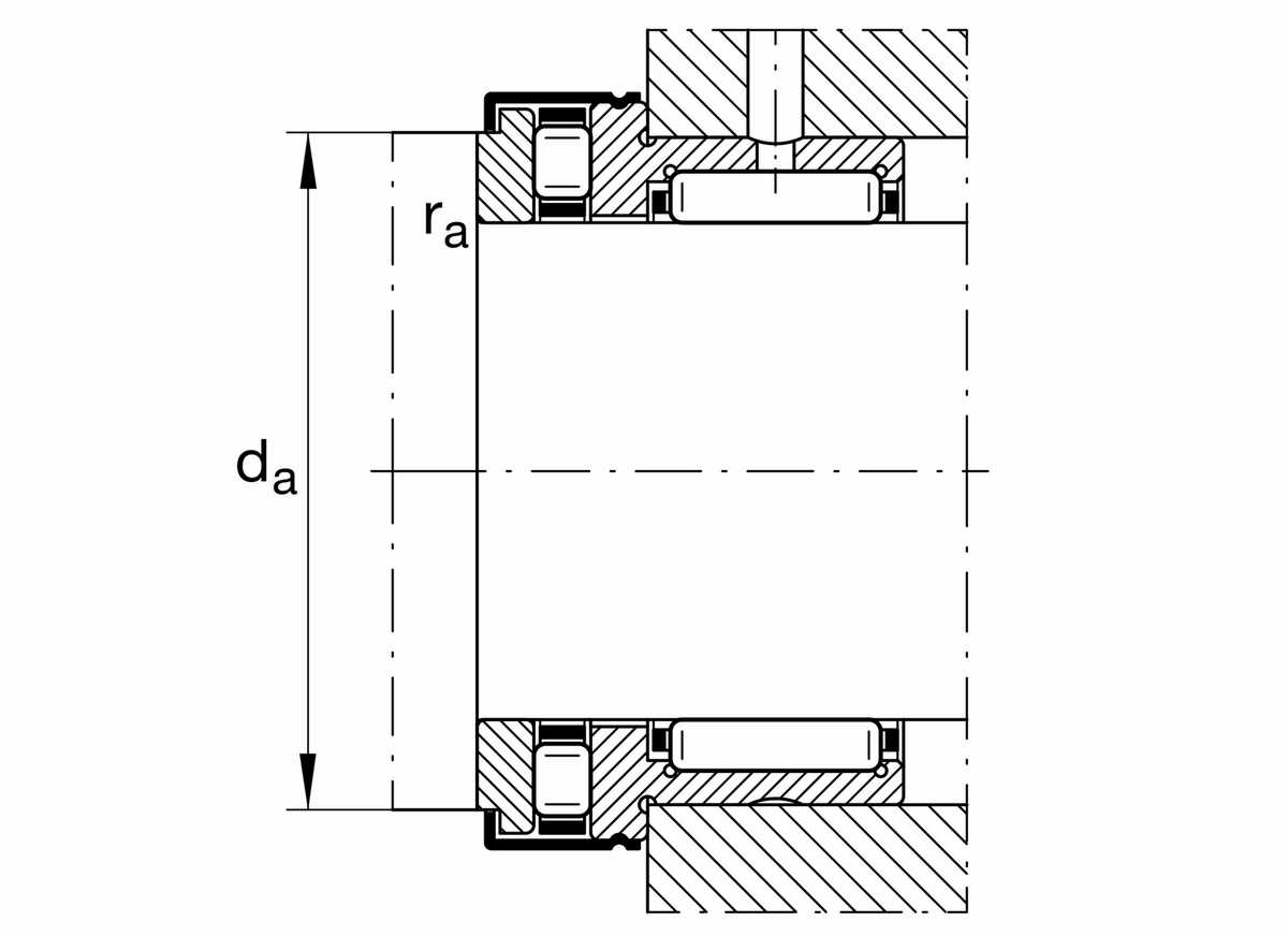 Комбинированный подшипник с короткими цилиндрическими и игольчатыми роликами INA NKXR15-Z-XL (NKXR15-Z)