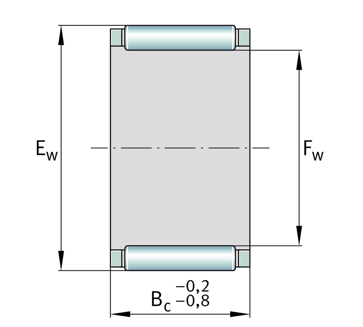 Игольчатый подшипник без колец INA K35X43X18/0-7