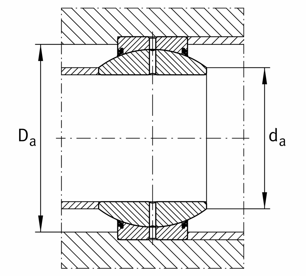 Сферический шарнирный подшипник INA GE260-FO-2RS