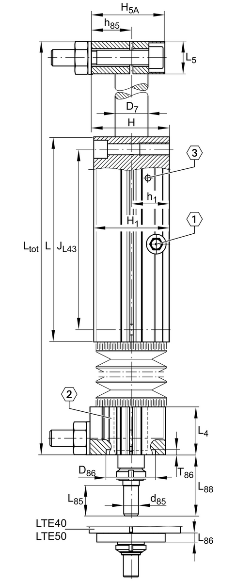 Стол линейного перемещения INA LTE40-230-A-TR24x10-M-1