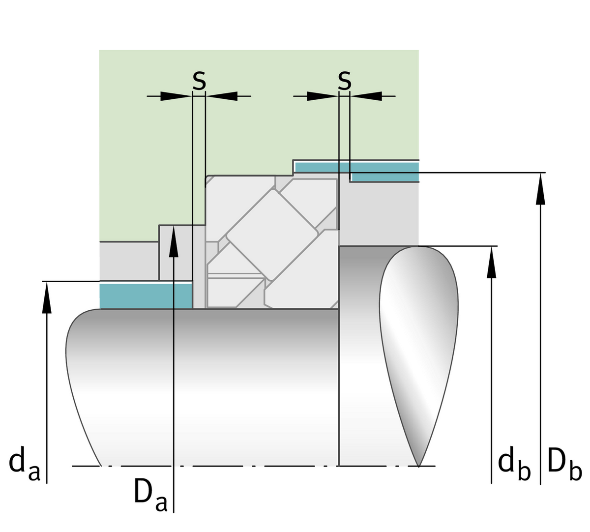 Радиально-упорный подшипник INA F-614821.SGL