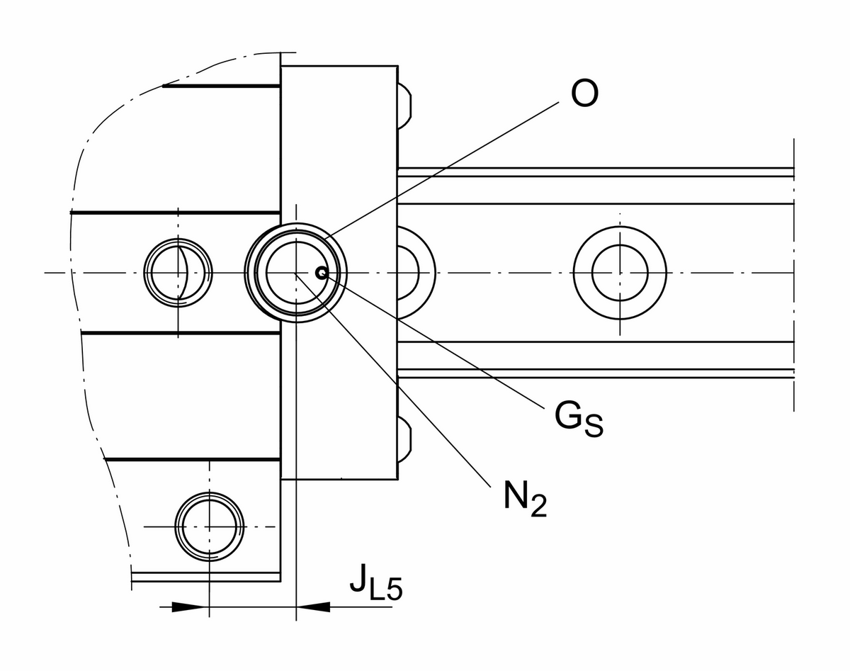 Каретка роликовой линейной направляющей качения с циркуляцией INA RWU25-E