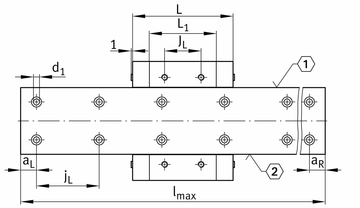 Шариковая линейная опора качения INA KUVS17-B