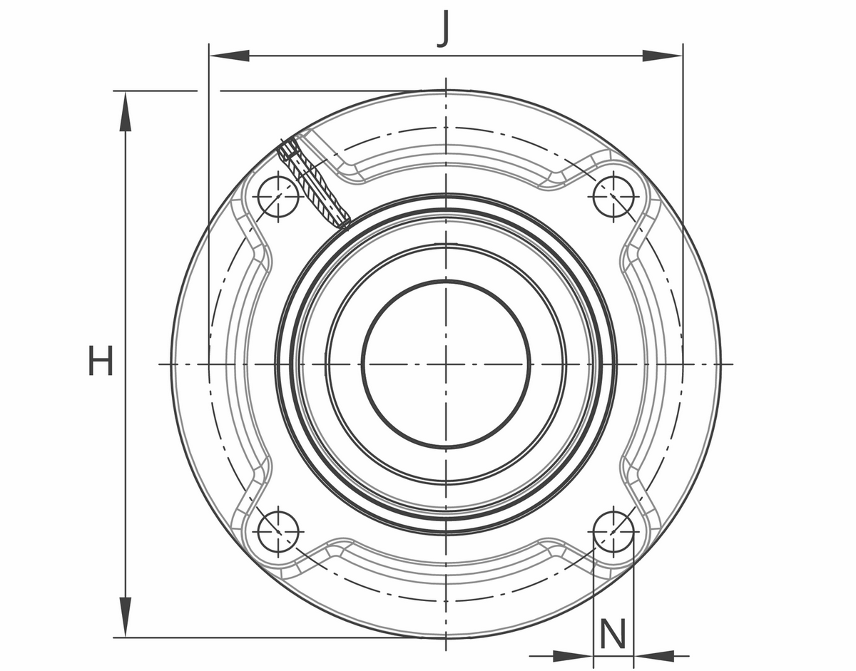 Фланцевый корпус INA RMEO100-XL