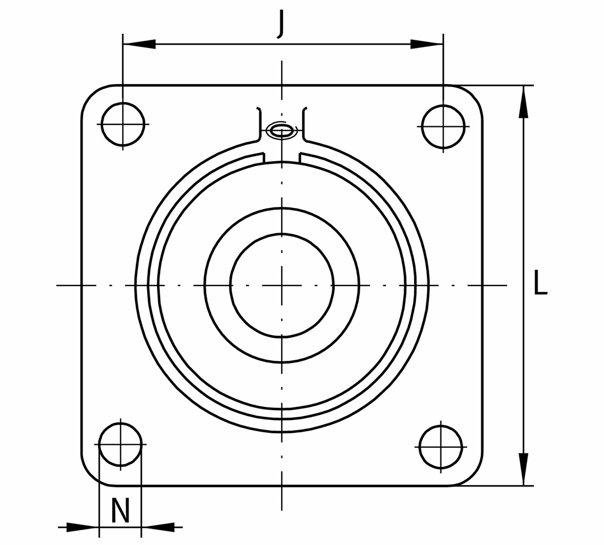 Фланцевый корпус INA PCCJ35 (PCCJ 35)