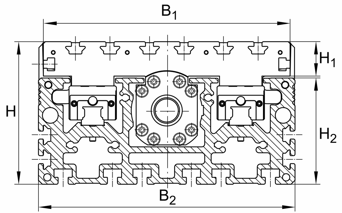 Модуль линейного перемещения INA MDKUVE15-240-KGT/50-F-2SPU-N