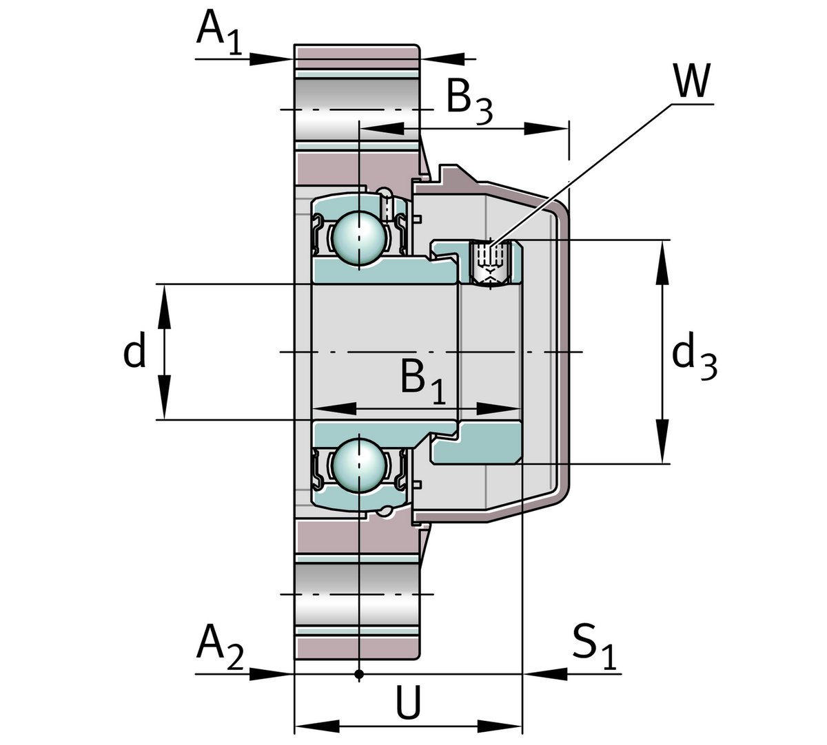 Фланцевый корпус INA GLCTE20-TV-VA-FD