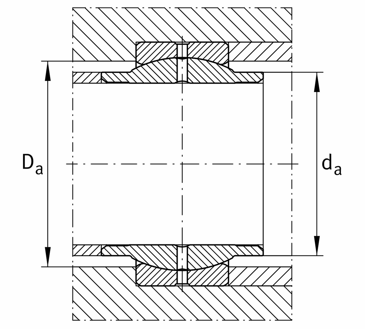 Сферический шарнирный подшипник INA GE250-LO