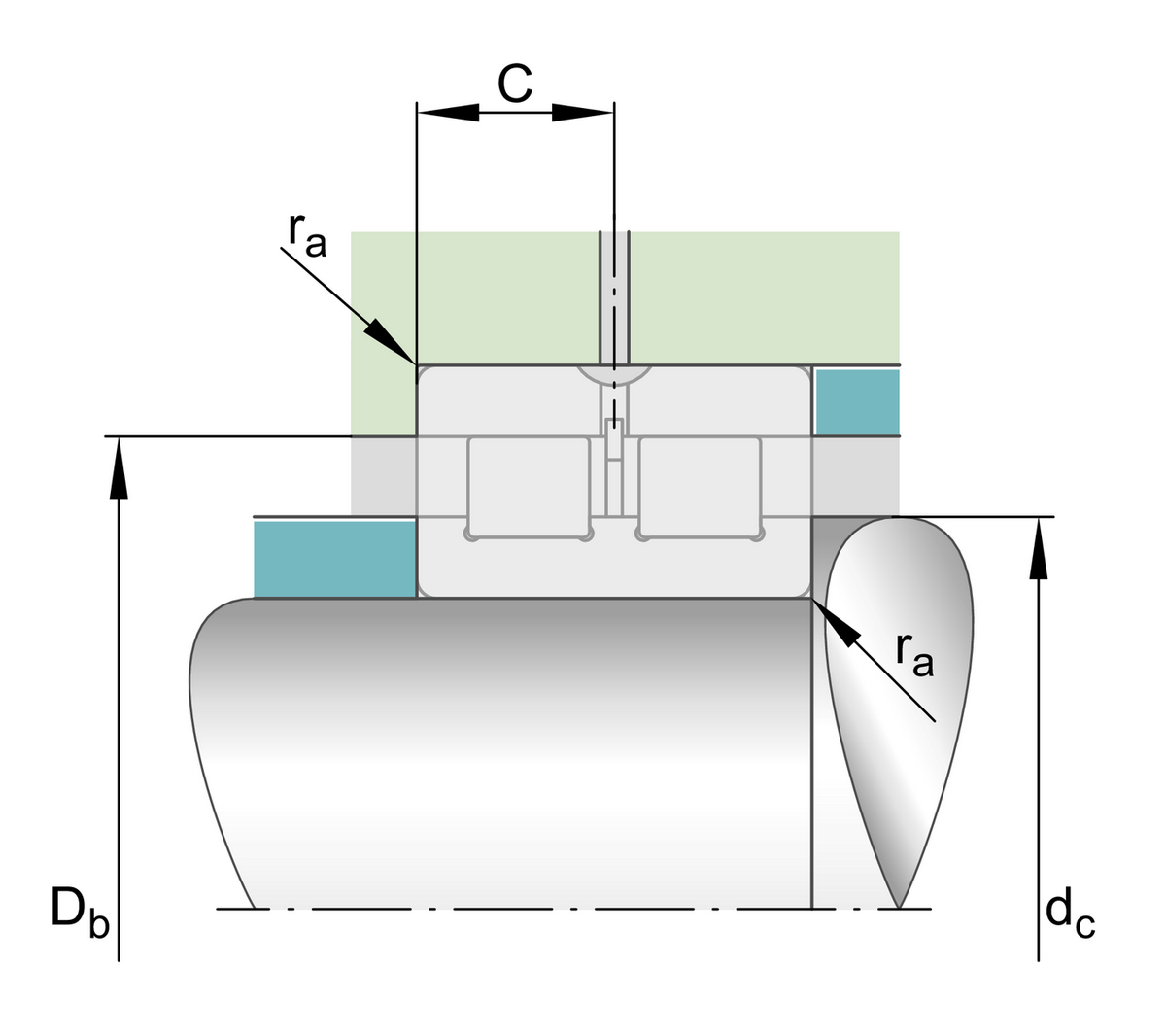 Цилиндрический роликоподшипник INA SL024948-A-BR-C3