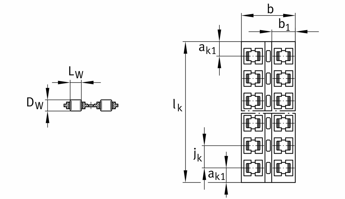 Линейные плоские подшипники INA HR50-ZW