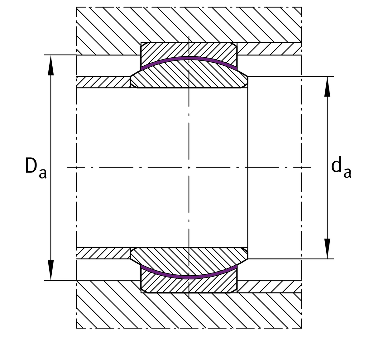 Сферический шарнирный подшипник INA GE30-UK