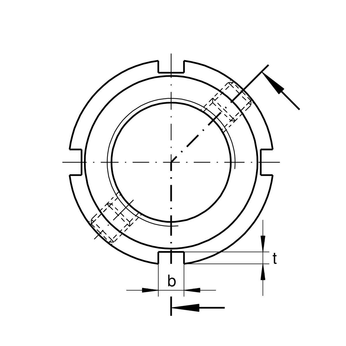 Прецизионная шлицевая гайка INA ZMA100/140