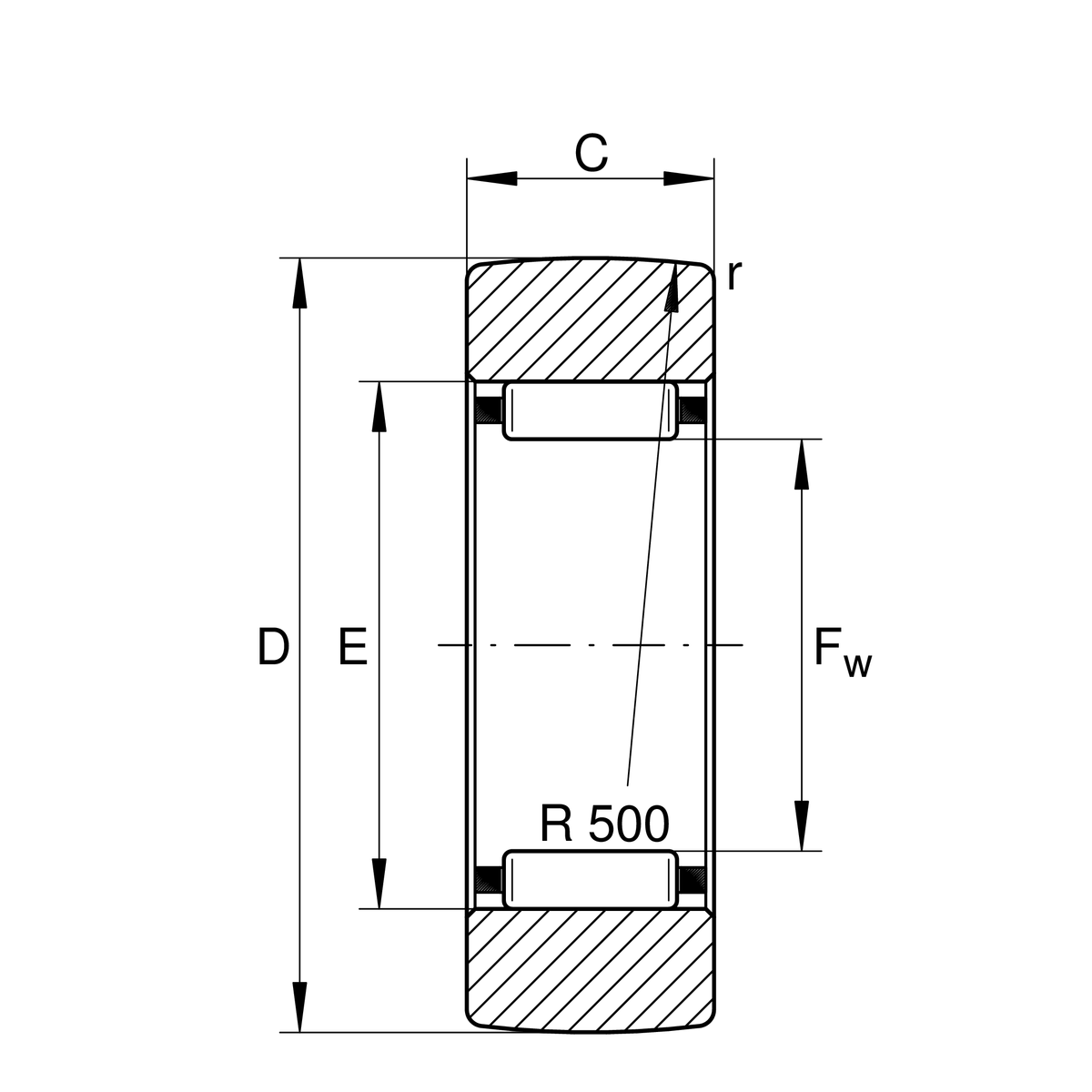 Опорный ролик INA RSTO20 (RSTO 20)