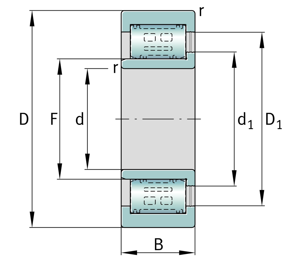 Цилиндрический роликоподшипник INA ZSL192320-TB-XL