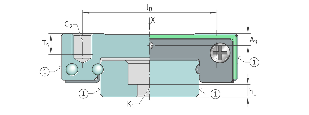 Профильный рельс INA TKDM12X2000-E-W-EWL-G2