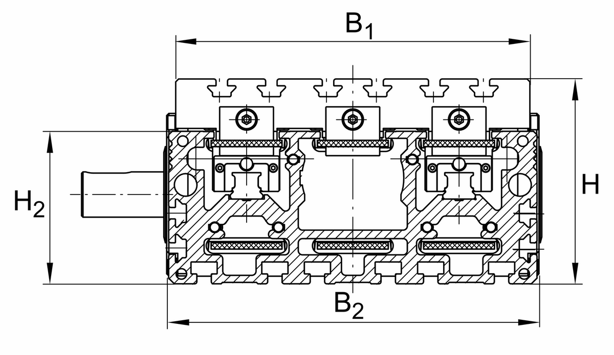 Модуль линейного перемещения INA MDKUSE25-365-3ZR-W2-N