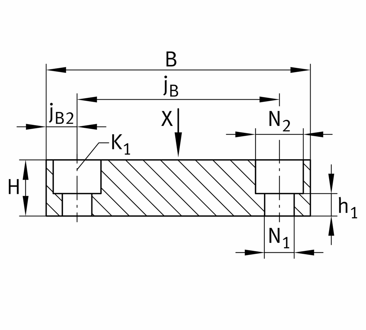Направляющие рельсы с одной дорожкой качения, для крепления винтами INA UFB4710