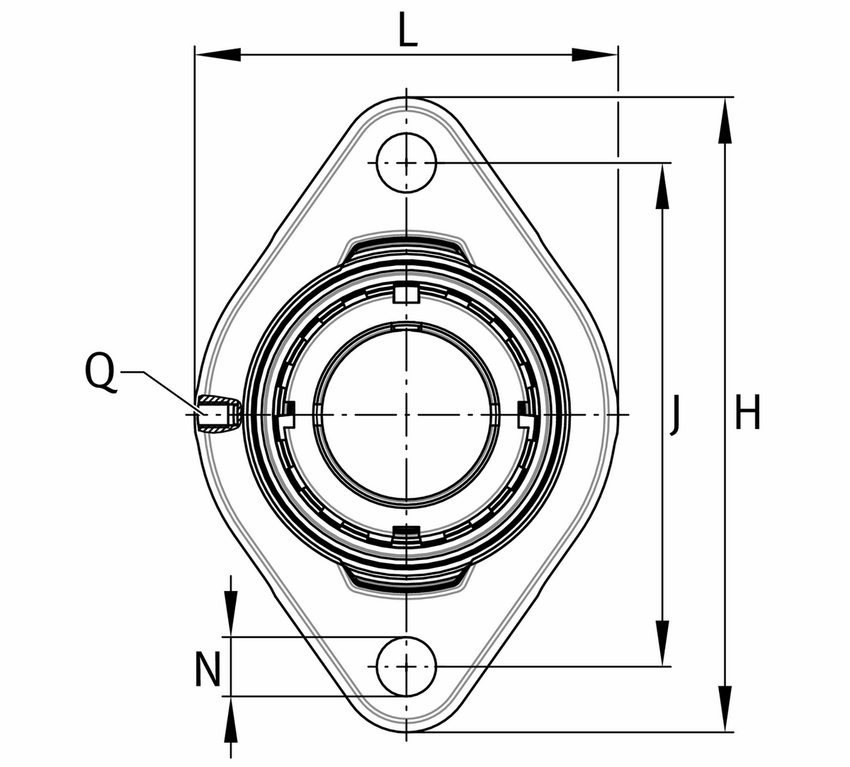 Фланцевый корпус INA RGLCTEA25-FA125-SML-STP