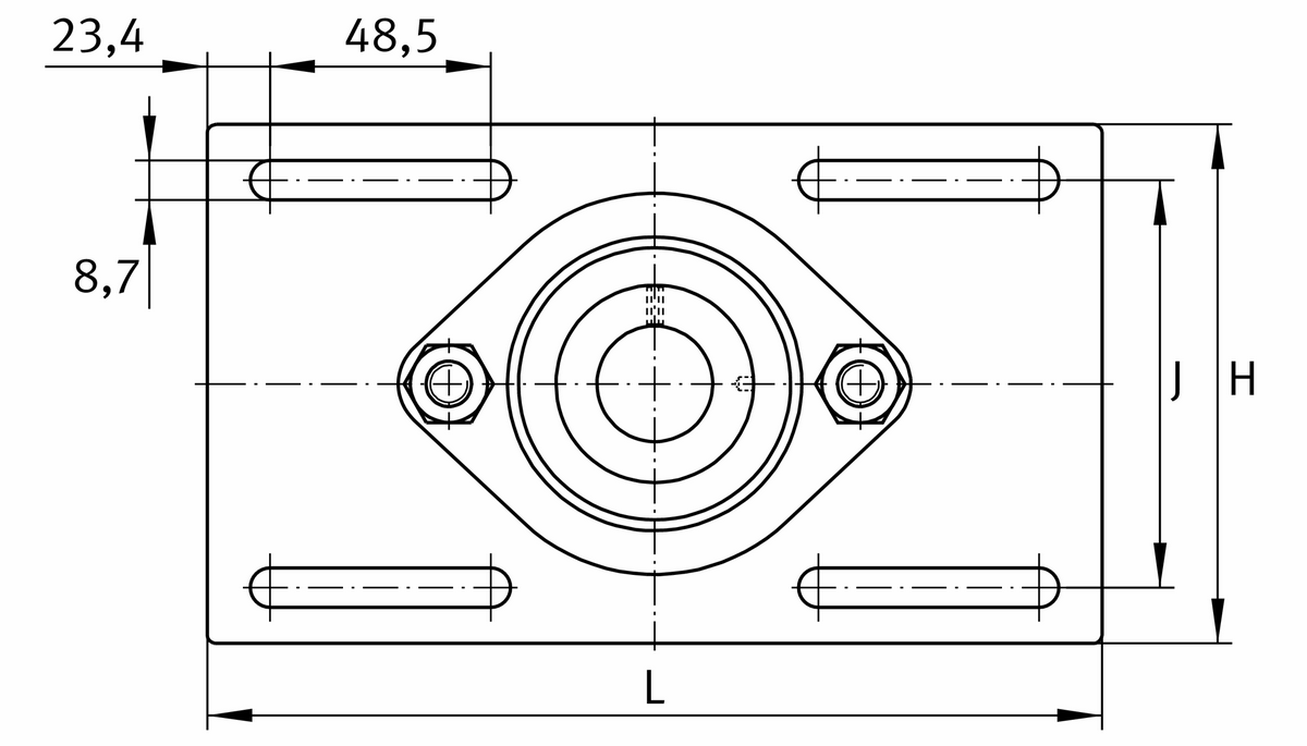 Корпусной узел с закрепляемым подшипником MSTU30-XL (MSTU30)