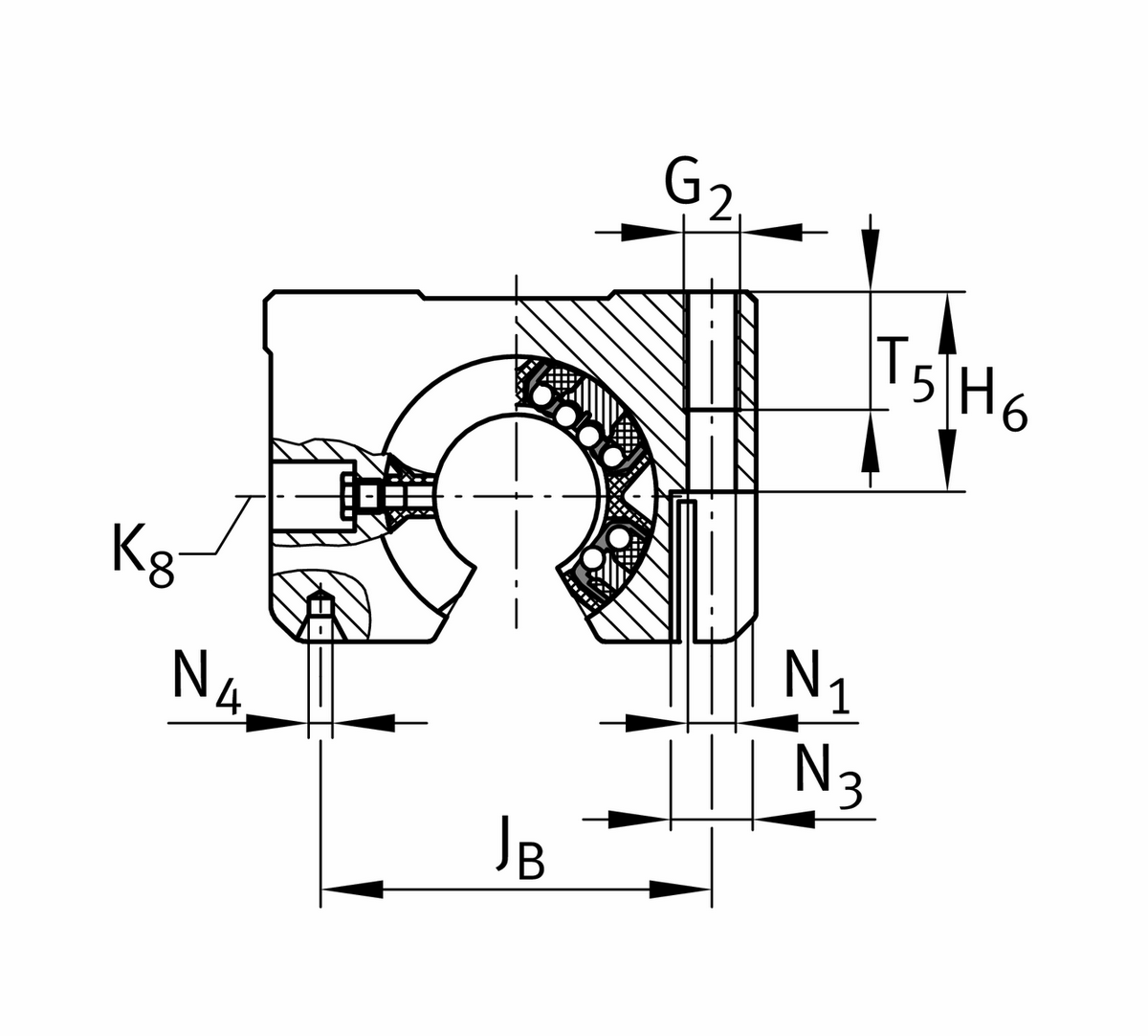 Узел с шарикоподшипником для линейного перемещения INA KTSOS12-PP-AS