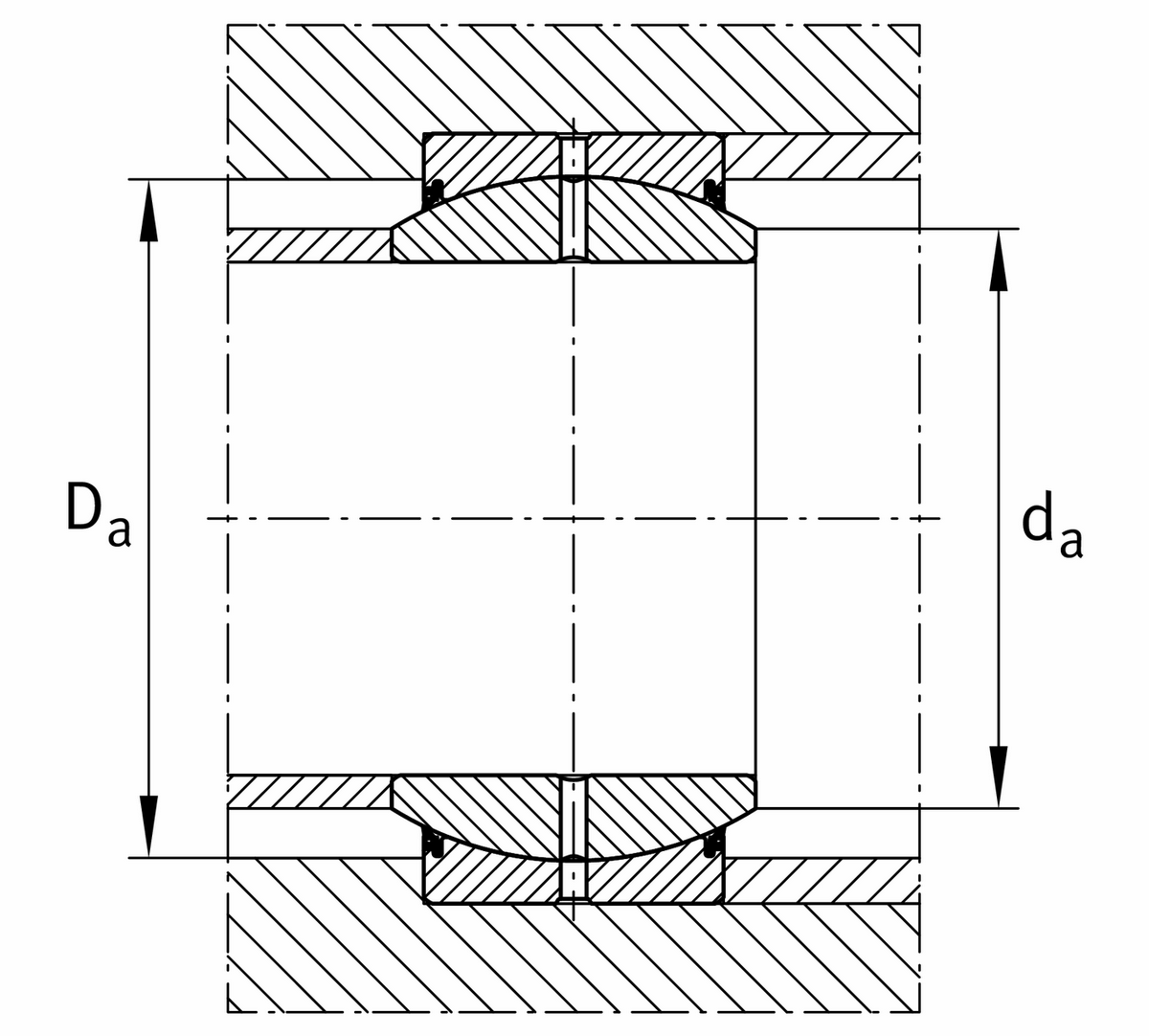 Сферический шарнирный подшипник INA GE20-DO-2TS