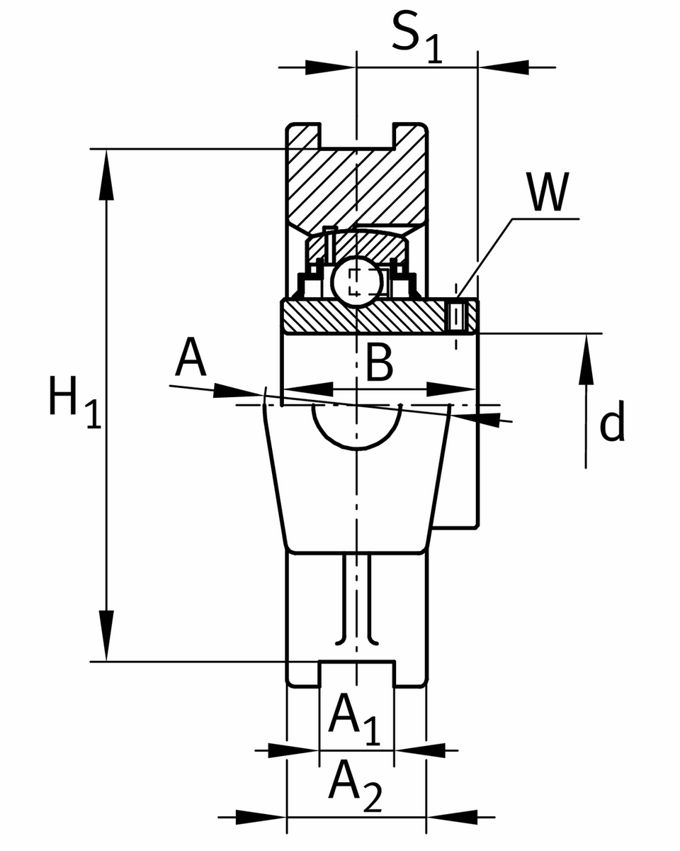 Корпусной узел с закрепляемым подшипником RTUEY40-XL