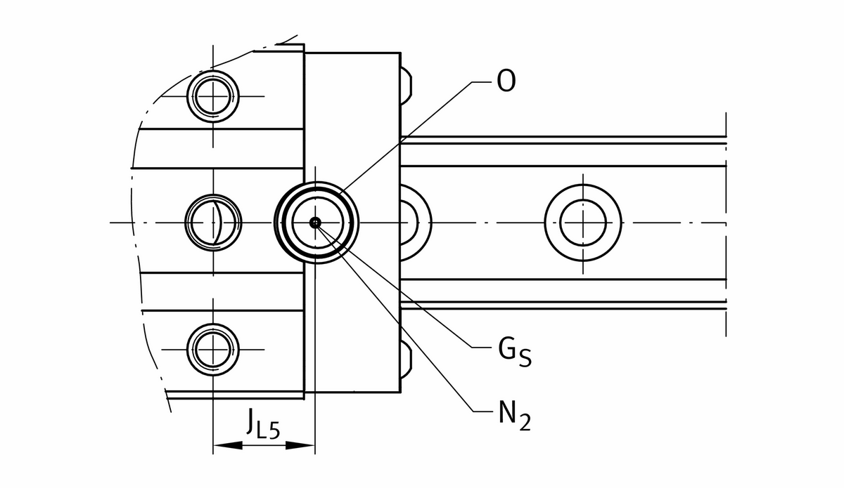 Каретка роликовой линейной направляющей качения с циркуляцией INA RWU65-F-SL
